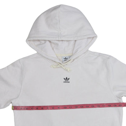 Mens UK Size S adidas White Pullover Hoodie