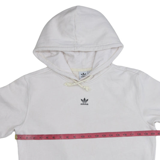 Mens UK Size S adidas White Pullover Hoodie
