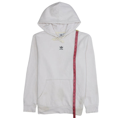 Mens UK Size S adidas White Pullover Hoodie