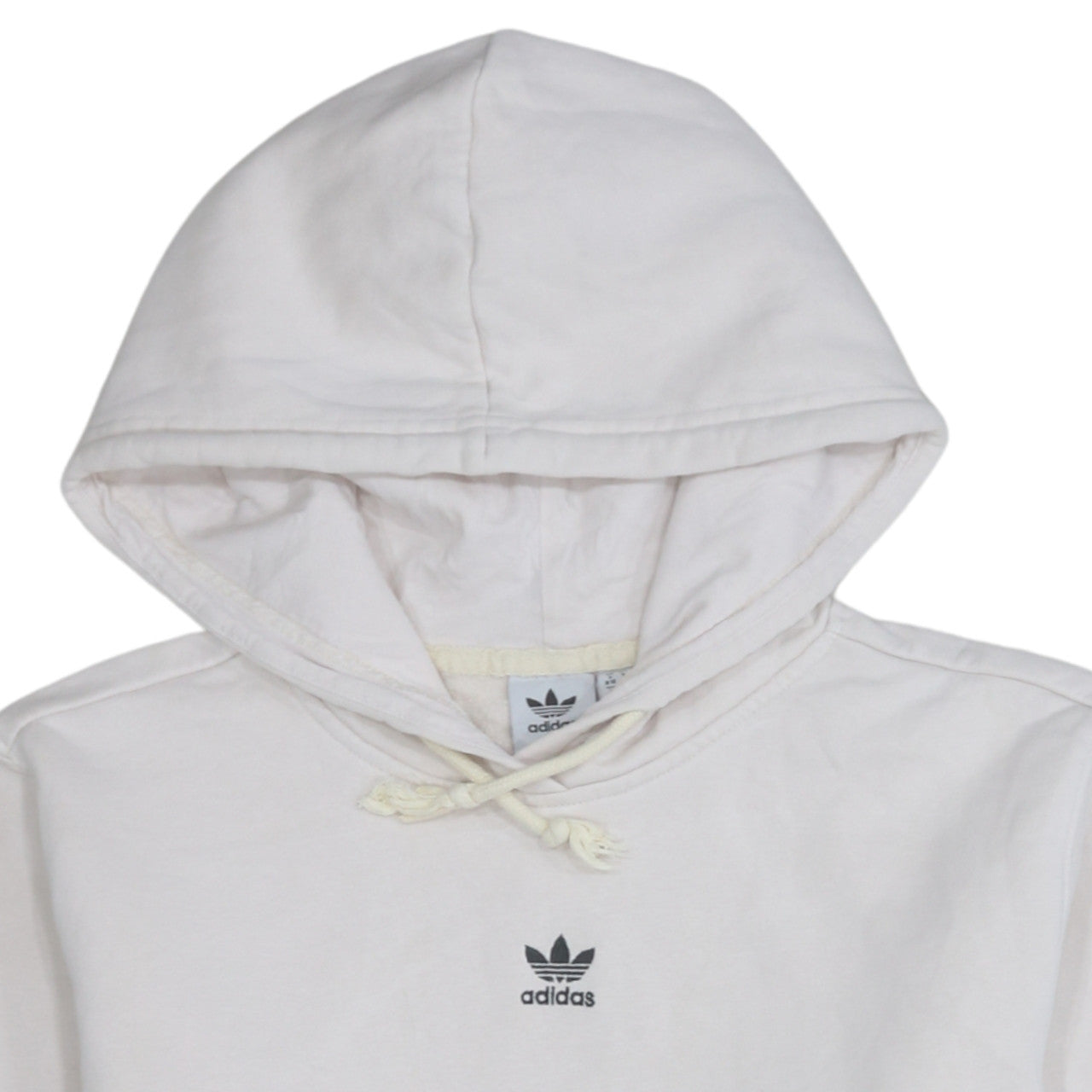 Mens UK Size S adidas White Pullover Hoodie