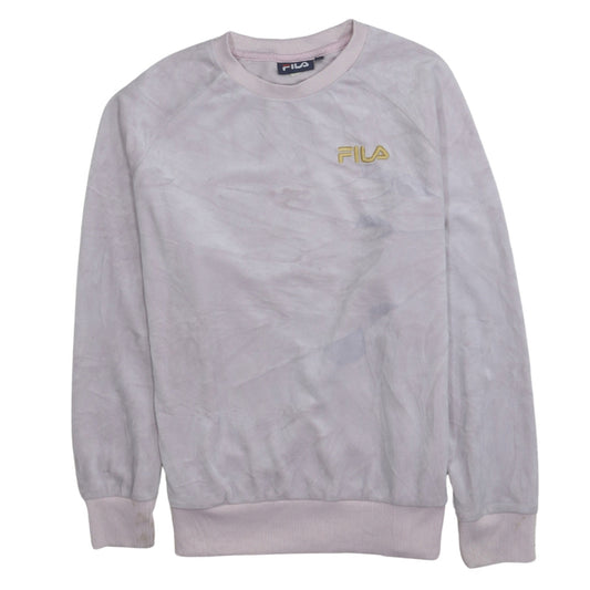 Womens UK Size S FILA Pink Pullover Sweatshirt