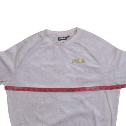 Womens UK Size S FILA Pink Pullover Sweatshirt