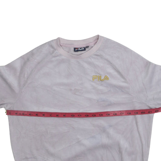 Womens UK Size S FILA Pink Pullover Sweatshirt