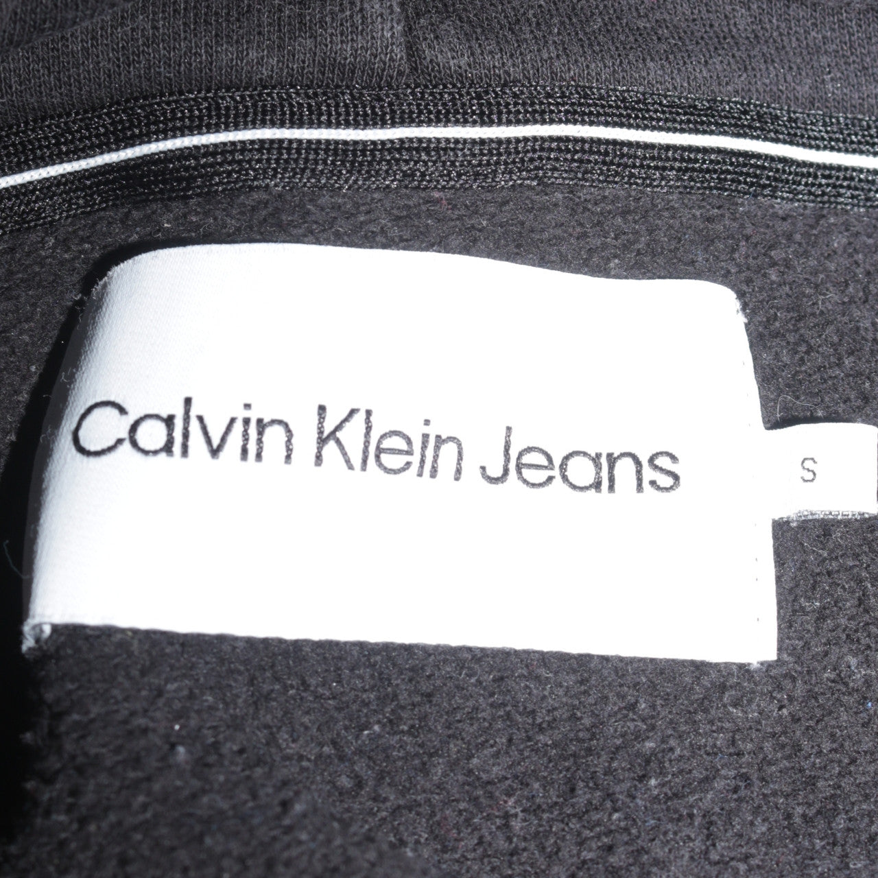 Mens UK Size S Calvin Klein Jeans Black Pullover Hoodie
