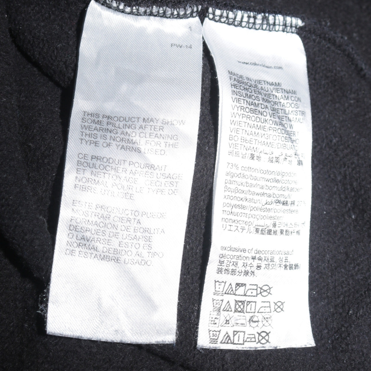 Mens UK Size S Calvin Klein Jeans Black Pullover Hoodie