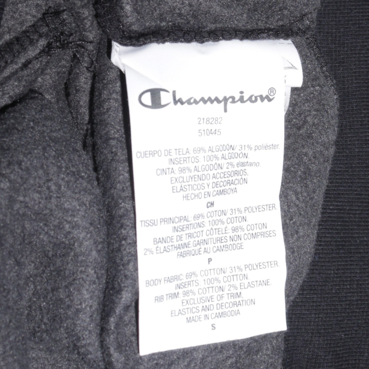 Mens UK Size S Champion Black Pullover Hoodie