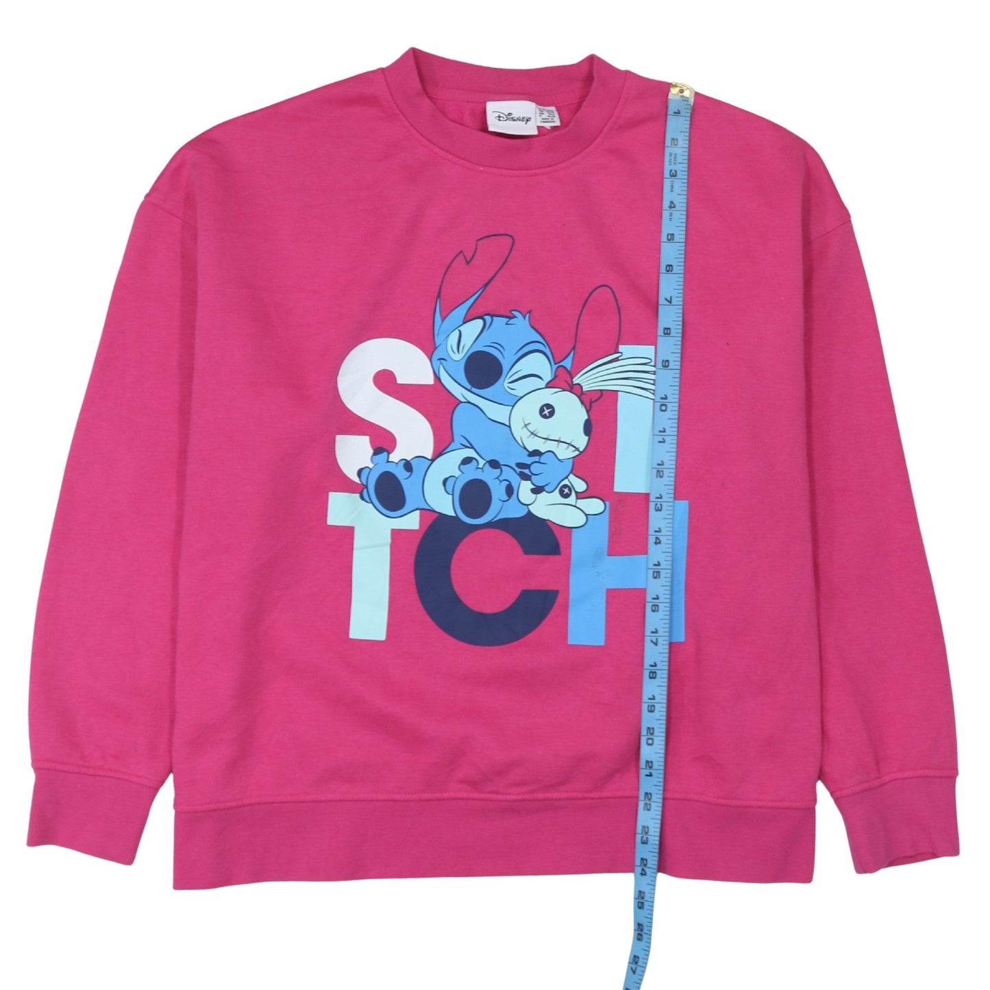 Womens UK Size L Disney Pink Pullover Sweatshirt