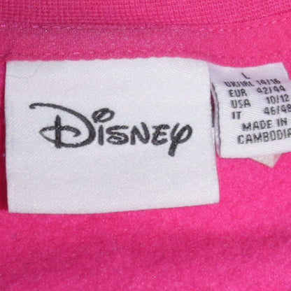 Womens UK Size L Disney Pink Pullover Sweatshirt