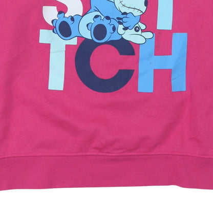 Womens UK Size L Disney Pink Pullover Sweatshirt