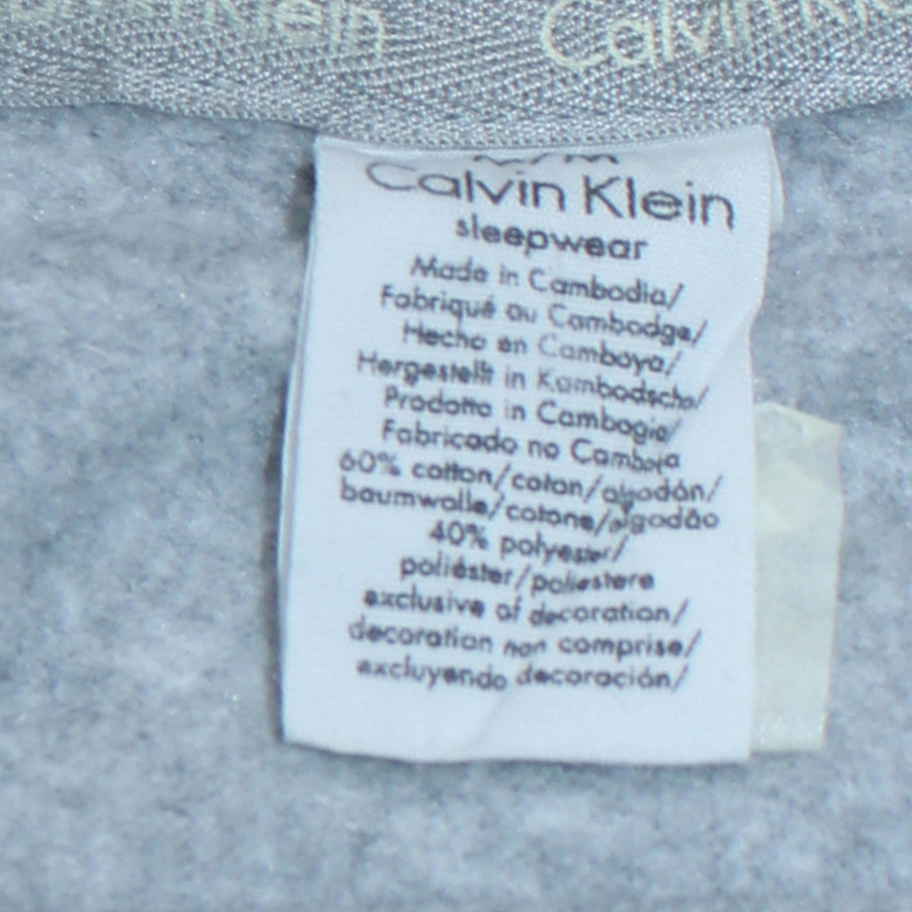 Womens UK Size M Calvin Klein Grey Pullover Sweatshirt