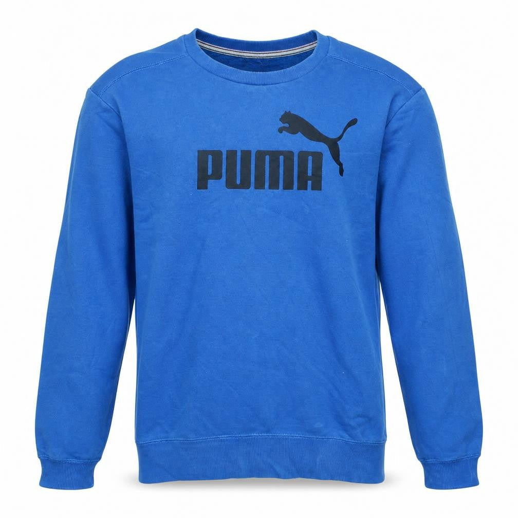 Mens UK Size S PUMA Blue Pullover Sweatshirt