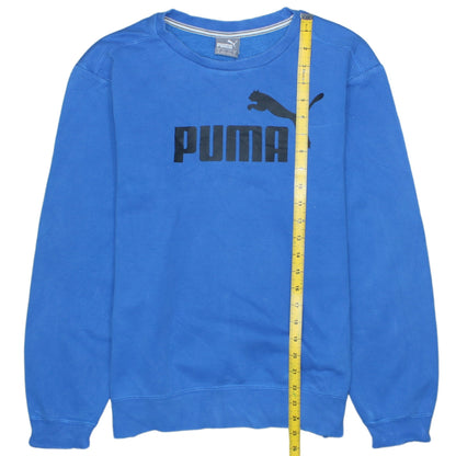 Mens UK Size S PUMA Blue Pullover Sweatshirt