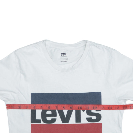 Mens UK Size XS Levi's White  T-Shirt
