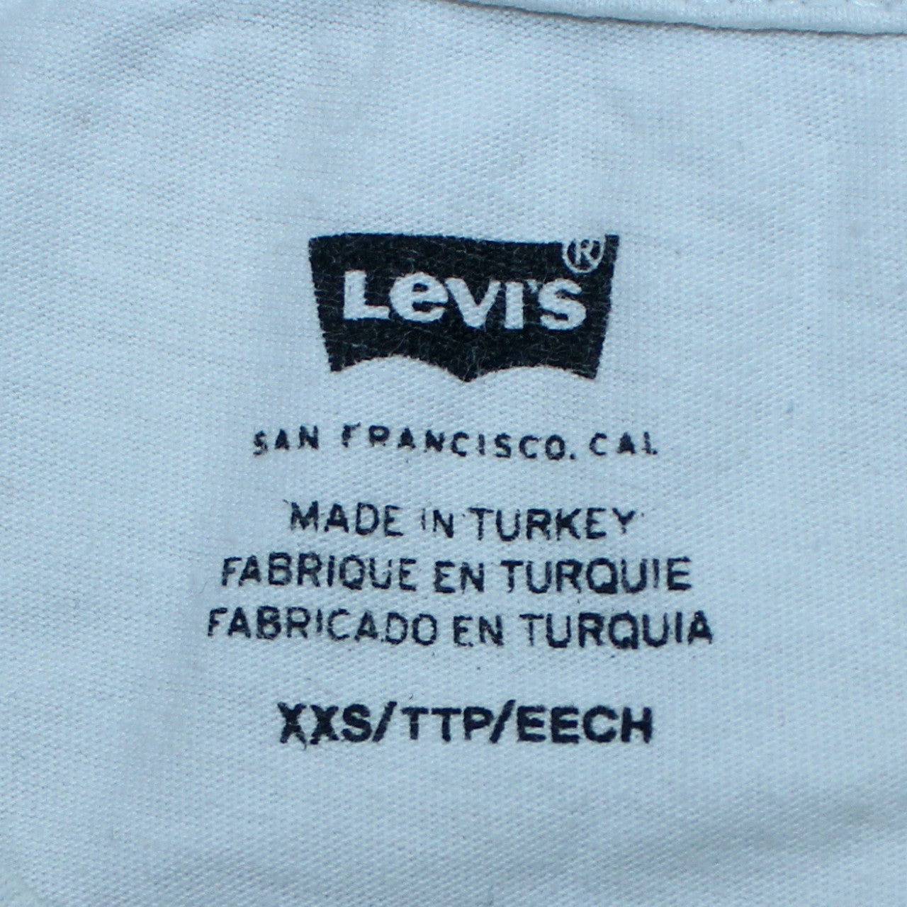 Mens UK Size XS Levi's White  T-Shirt