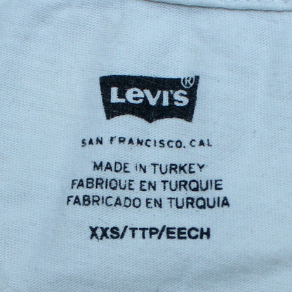 Mens UK Size XS Levi's White  T-Shirt