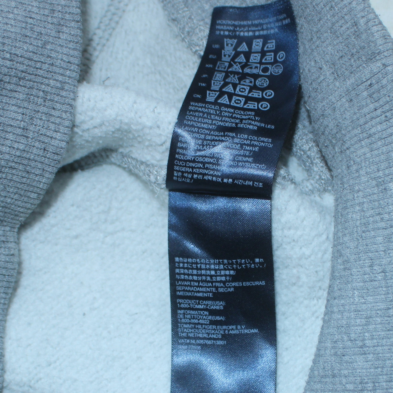 Mens UK Size S Tommy Hilfiger Grey Pullover Hoodie
