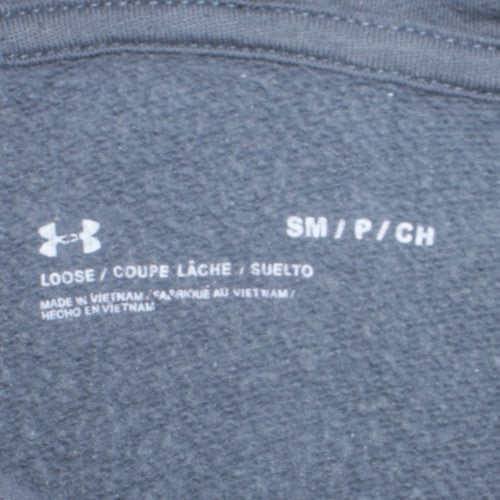 Mens UK Size S Under armour Grey Pullover Hoodie