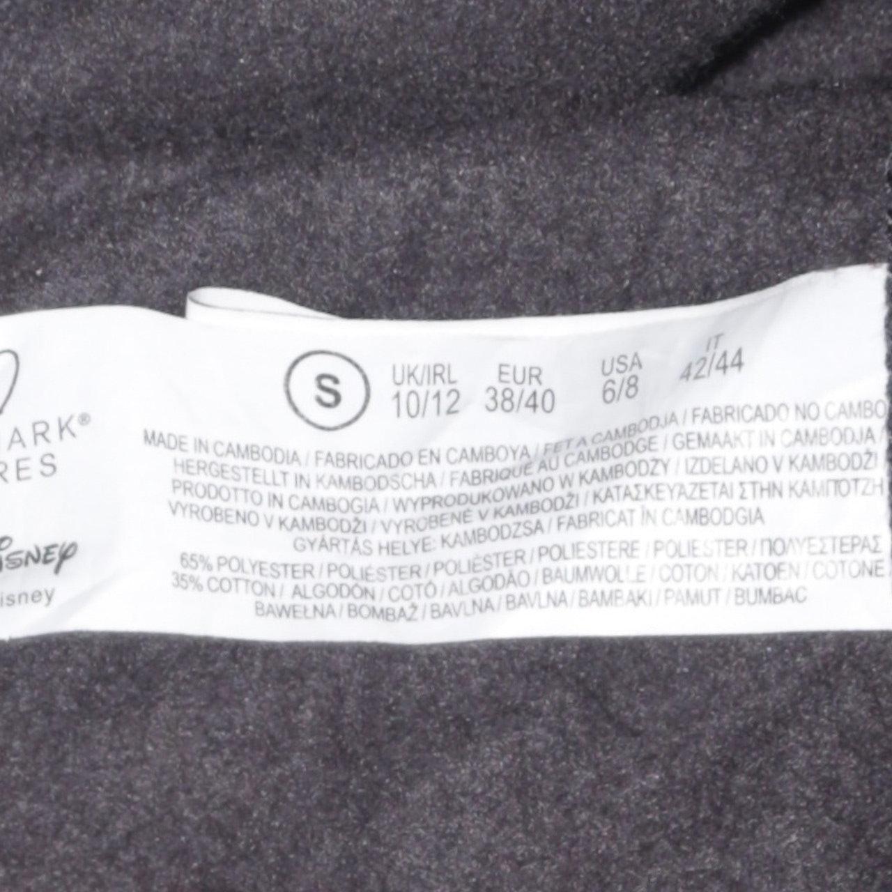 Womens UK Size S Disney Black Pullover Sweatshirt