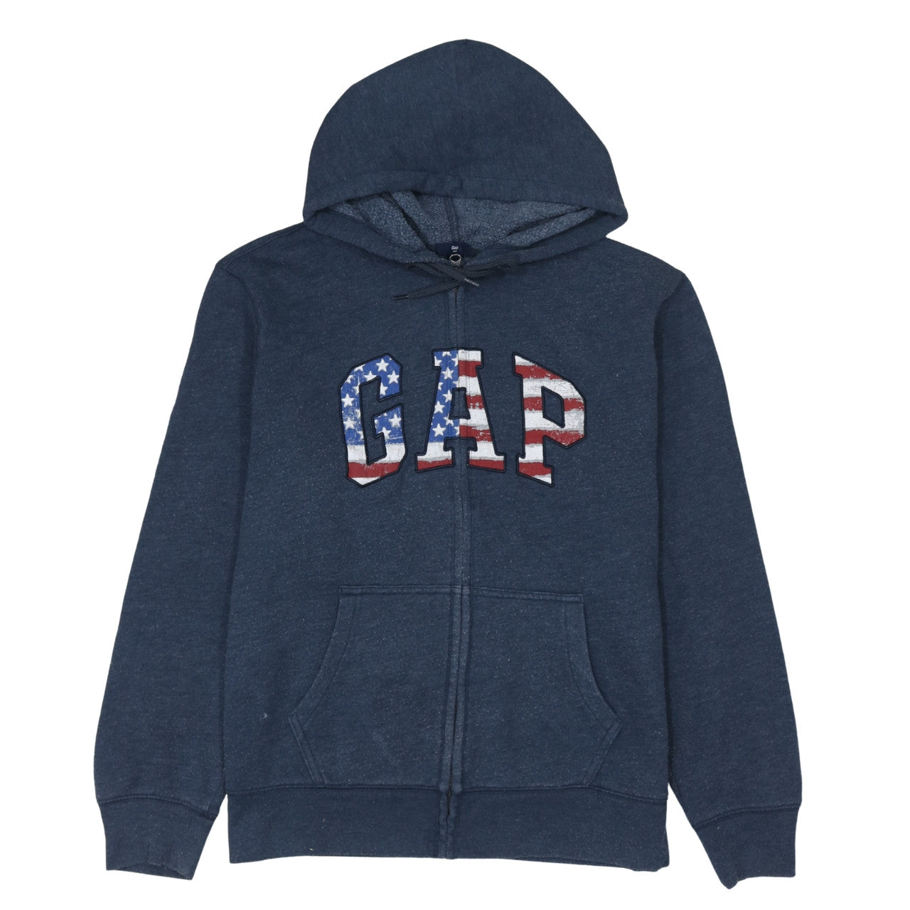 Mens UK Size L Gap Blue Full Zip Hoodie