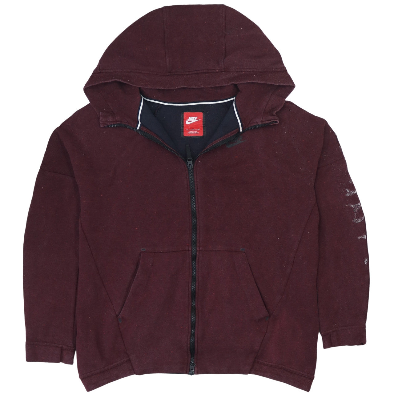 Mens UK Size S Nike Brown Full Zip Hoodie