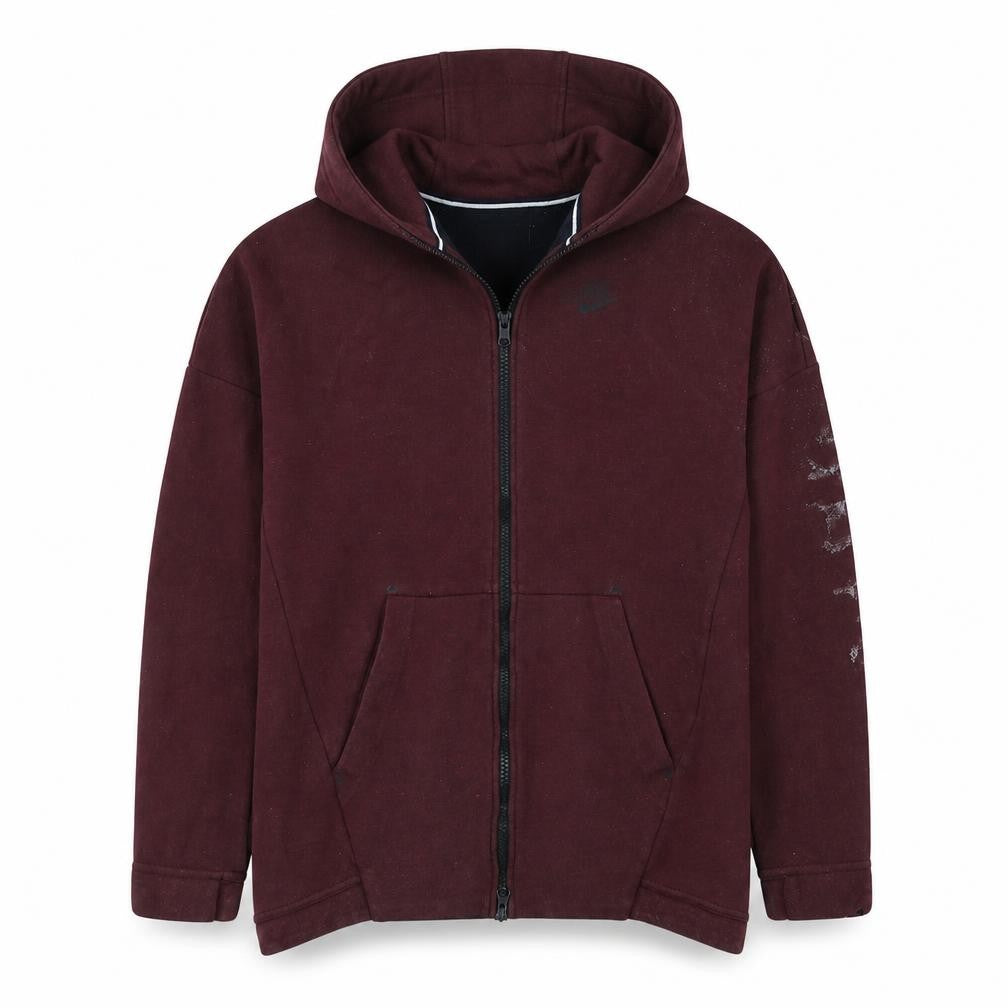 Mens UK Size S Nike Brown Full Zip Hoodie