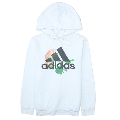 Womens UK Size 8 adidas White Pullover Hoodie