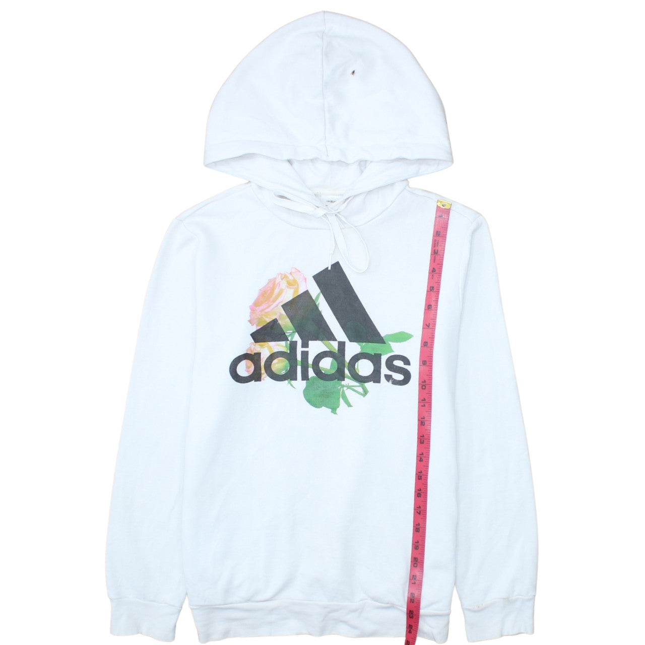 Womens UK Size 8 adidas White Pullover Hoodie