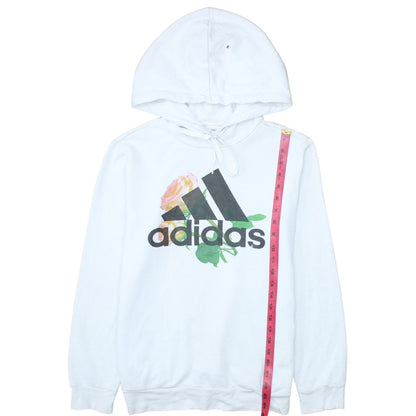 Womens UK Size 8 adidas White Pullover Hoodie