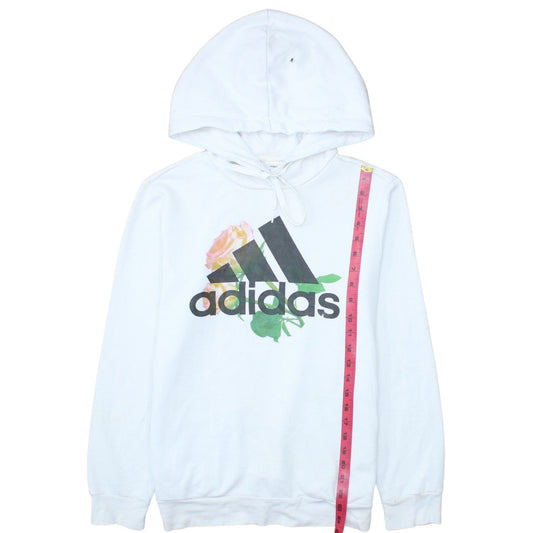 Womens UK Size 8 adidas White Pullover Hoodie