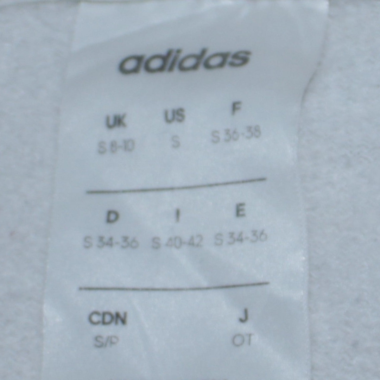Womens UK Size 8 adidas White Pullover Hoodie