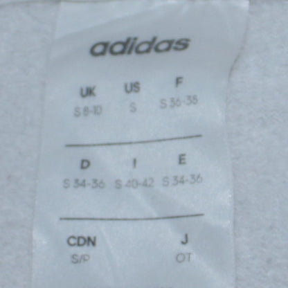 Womens UK Size 8 adidas White Pullover Hoodie
