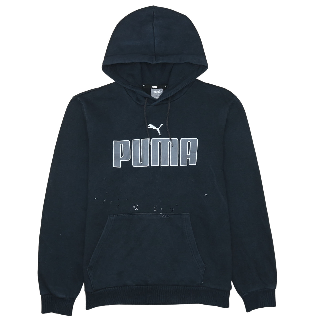 Mens UK Size M PUMA Black Pullover Hoodie