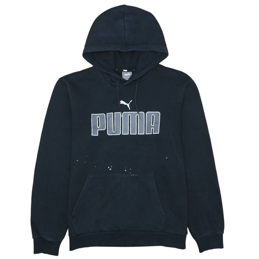 Mens UK Size M PUMA Black Pullover Hoodie