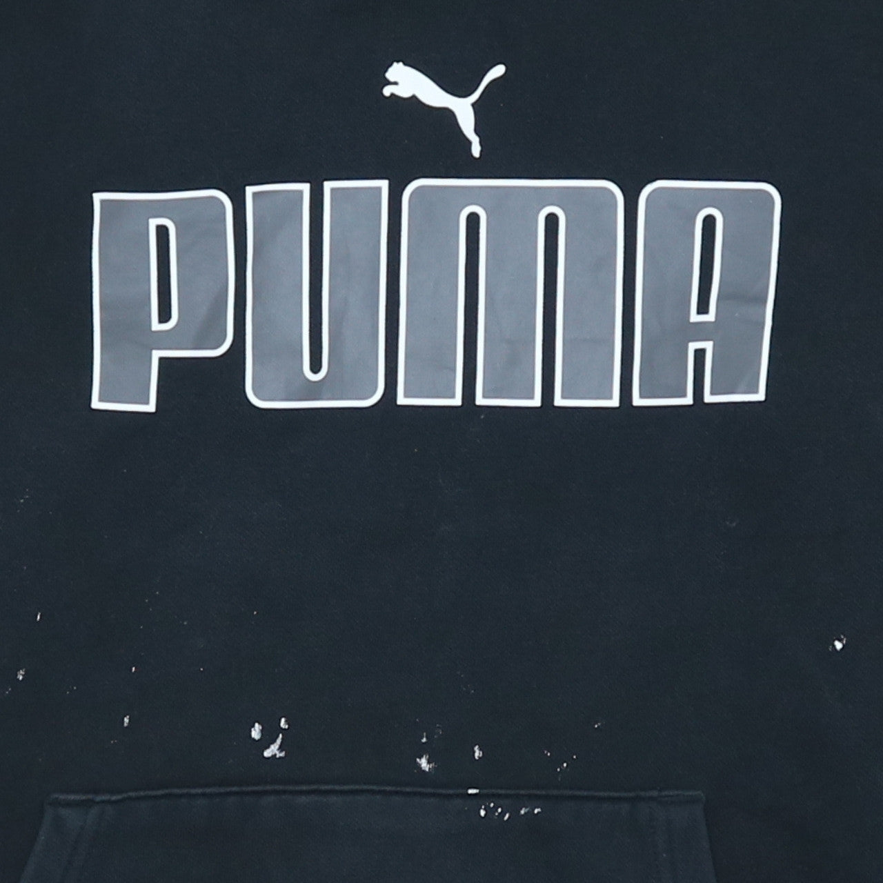 Mens UK Size M PUMA Black Pullover Hoodie