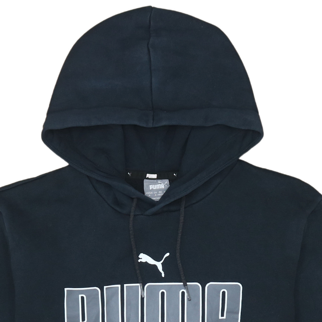 Mens UK Size M PUMA Black Pullover Hoodie