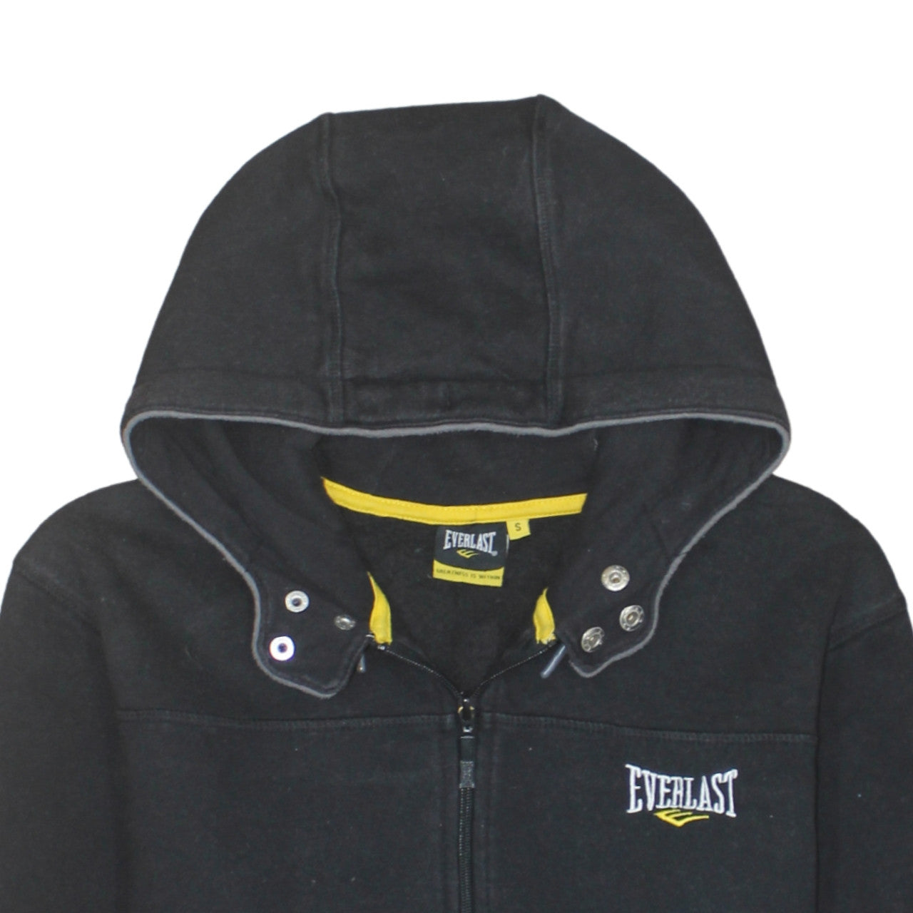 Mens UK Size S Everlast Black Full Zip Hoodie