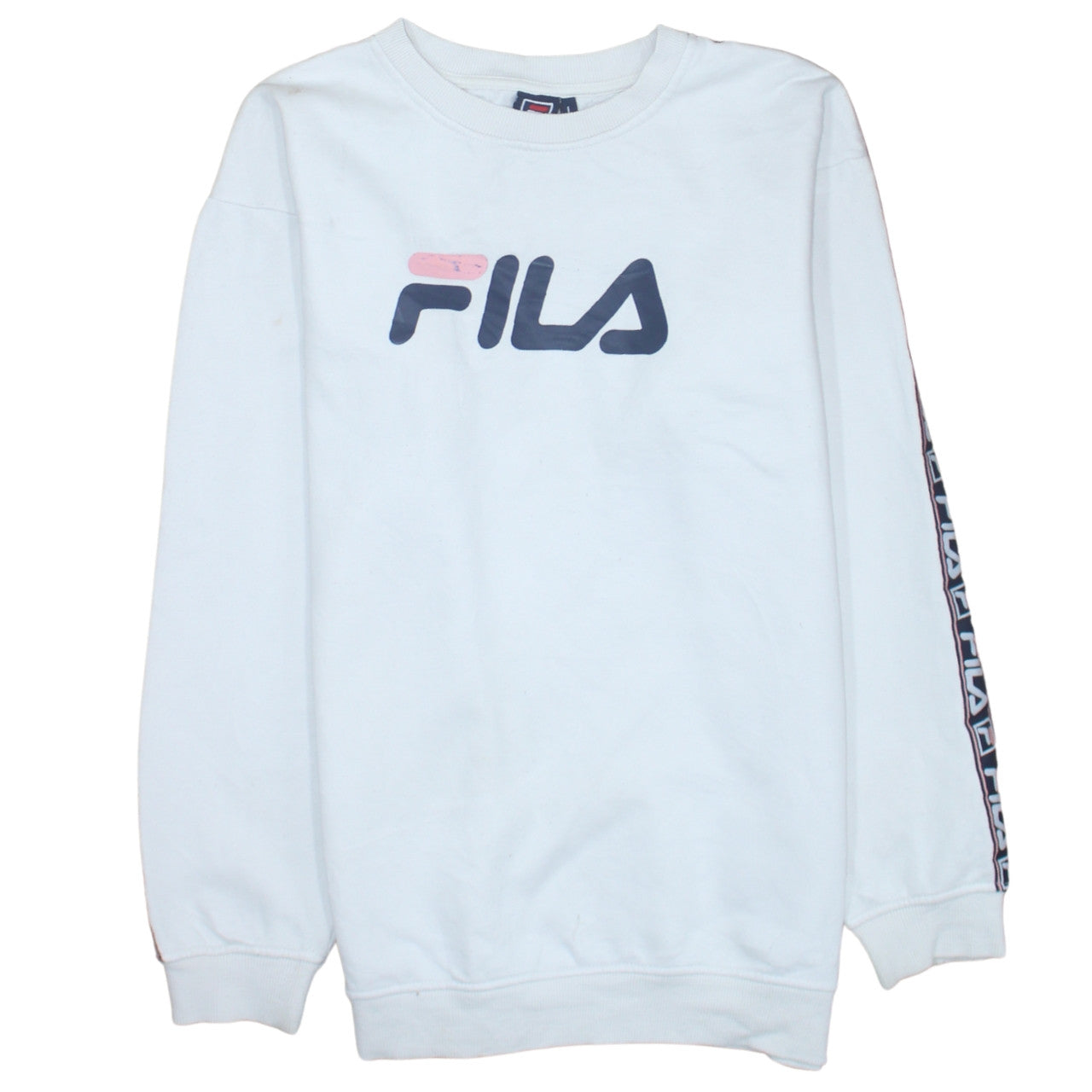 Mens UK Size L FILA White Pullover Sweatshirt