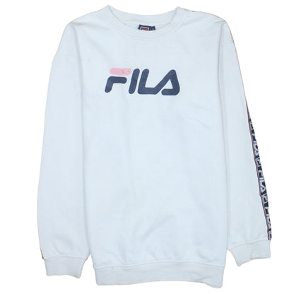 Mens UK Size L FILA White Pullover Sweatshirt