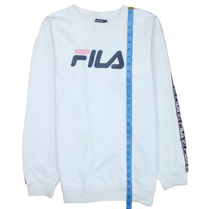 Mens UK Size L FILA White Pullover Sweatshirt