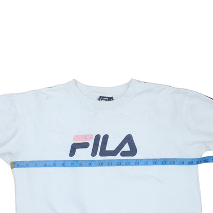 Mens UK Size L FILA White Pullover Sweatshirt