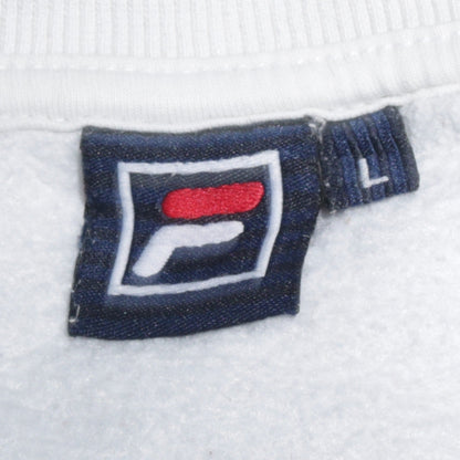 Mens UK Size L FILA White Pullover Sweatshirt
