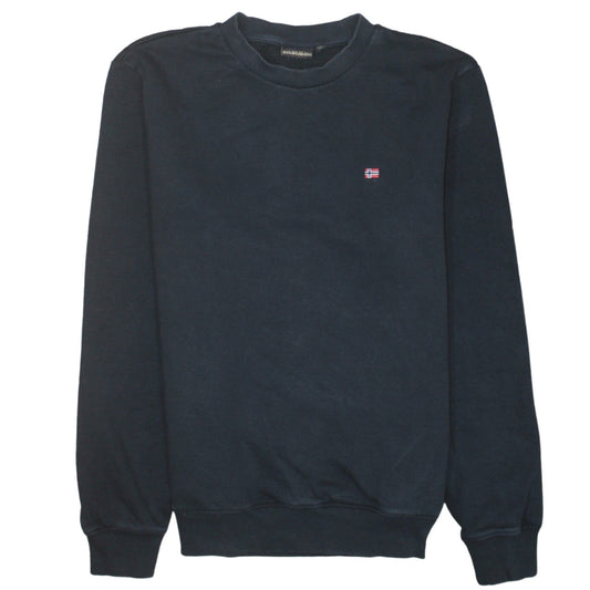 Mens UK Size S Napapijri Blue Pullover Sweatshirt