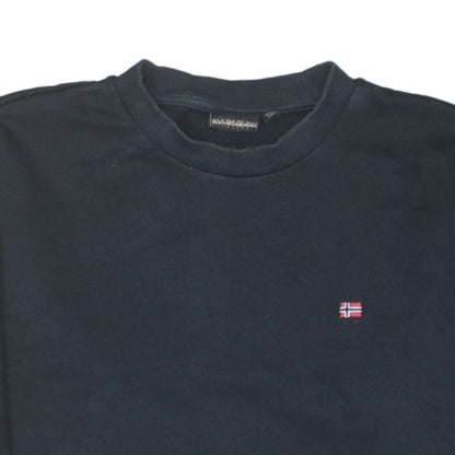 Mens UK Size S Napapijri Blue Pullover Sweatshirt