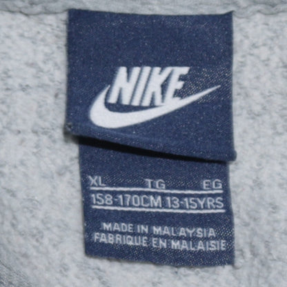 Nike Boys Grey Pullover Hoodie XL 13-15 Years Fleece Logo Sweatshirt