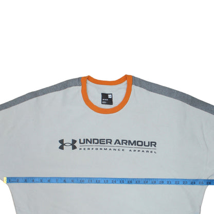 Mens UK Size L Under armour White Pullover Sweatshirt