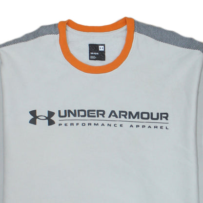 Mens UK Size L Under armour White Pullover Sweatshirt
