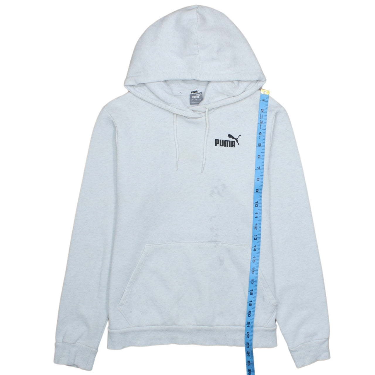 Mens UK Size L PUMA Grey Pullover Hoodie