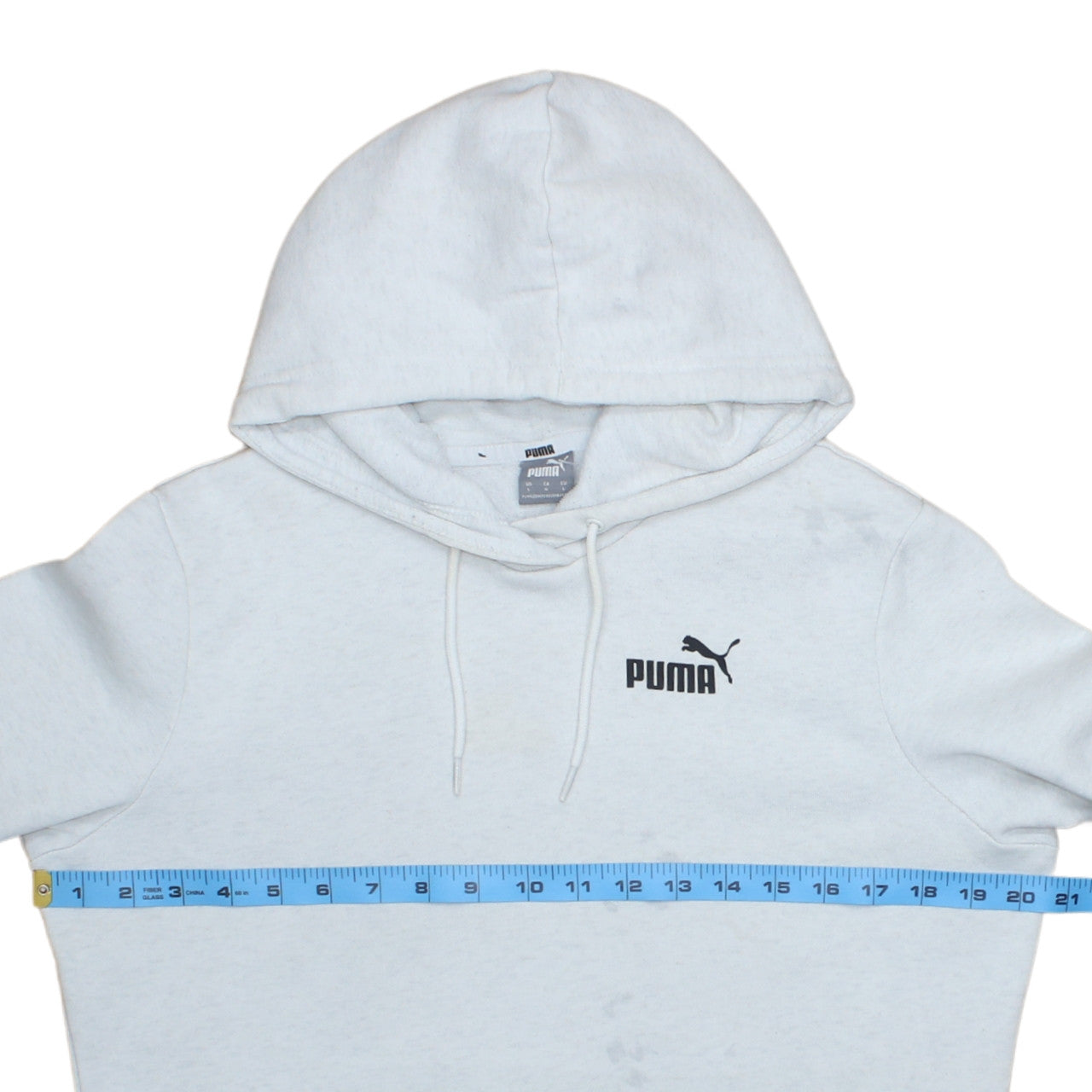 Mens UK Size L PUMA Grey Pullover Hoodie