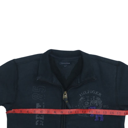 Tommy Hilfiger Boys Black Full Zip Track Jacket Size 12 Years