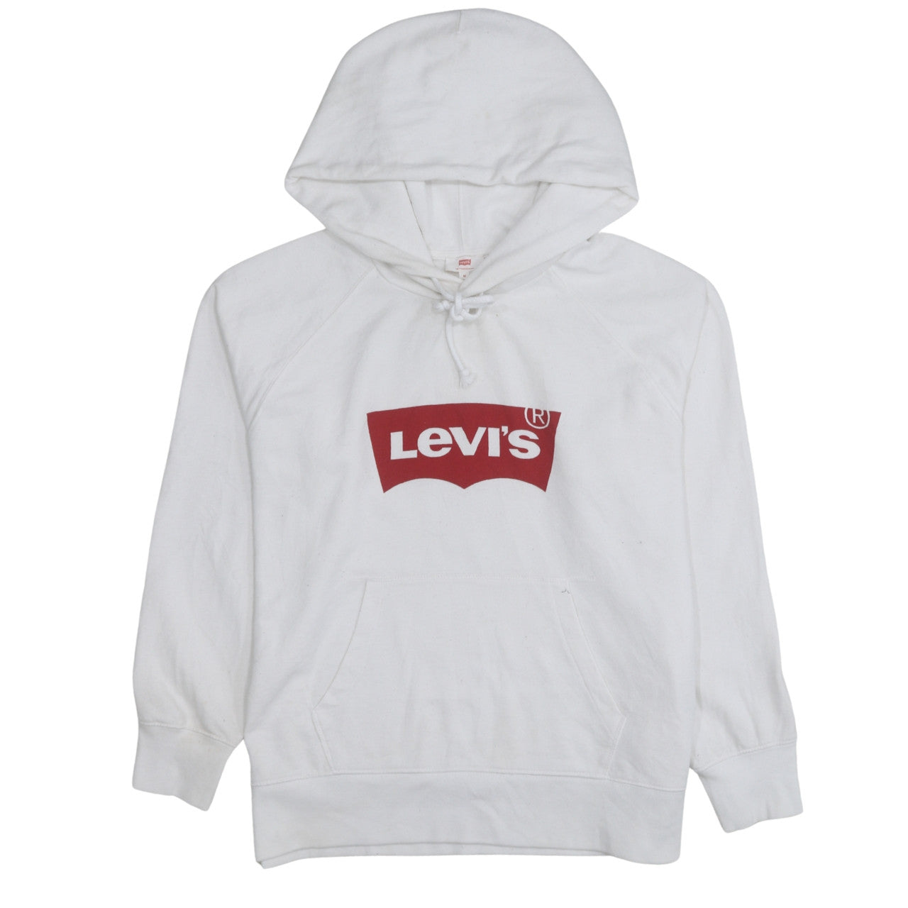 Mens UK Size M Levi's White Pullover Hoodie